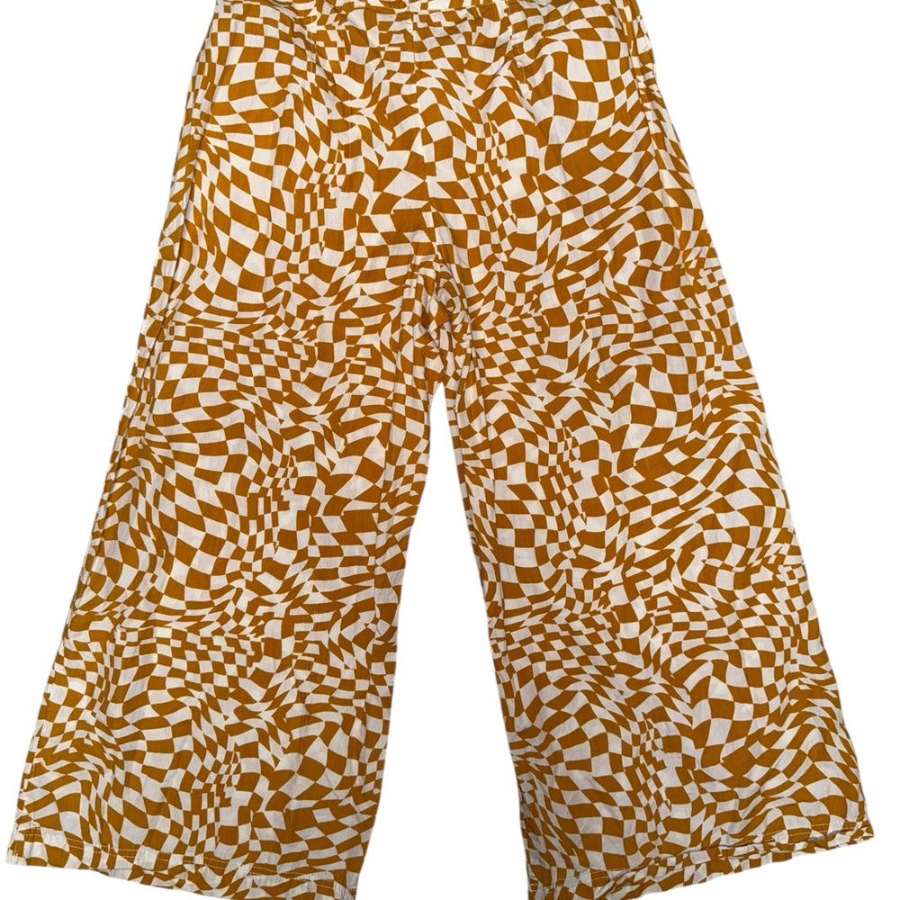 Free People Menorca Cropped Wide-Leg Printed Pants - Sz 6 - Picture 3 of 6